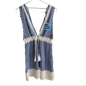 Blue island beach cover up dress